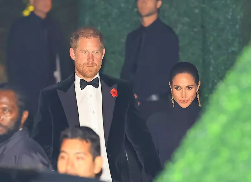 Prince Harry and Meghan Markle seen leaving Kris Jenner’s 70th birthday party!