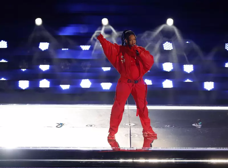 Rihanna Performs Live At Super Bowl LVII