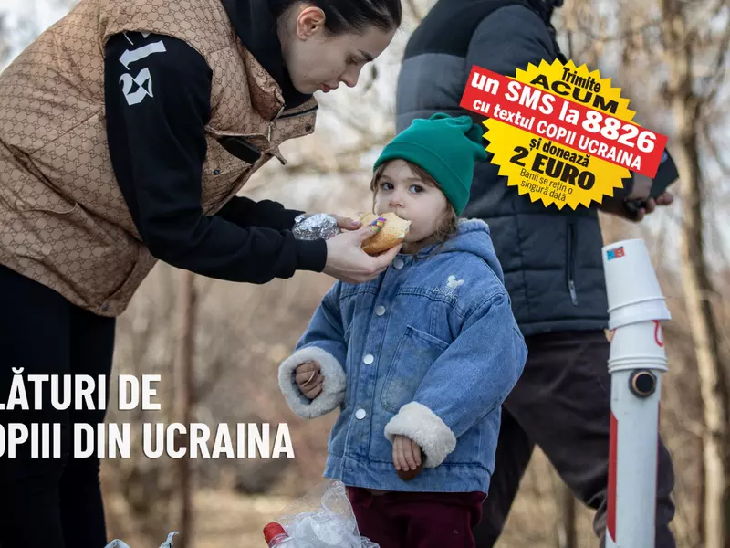 „Alături de copiii din Ucraina”. Dasha a fugit din calea bombelor rusești, iar în România a primit, de ziua ei, cel mai frumos dar: un tort, o mică petrecere și urări în trei limbi