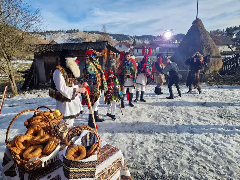 Tezaur folcloric, filmari Craciun la Vatra Dornei4