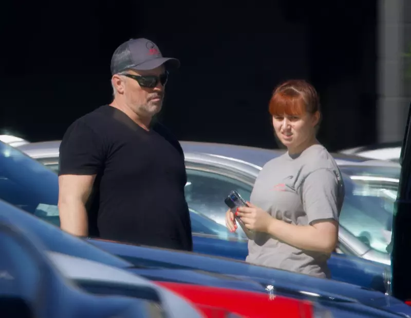 *EXCLUSIVE* Matt Le Who? Matt LeBlanc looks unrecognizable at a car showroom!