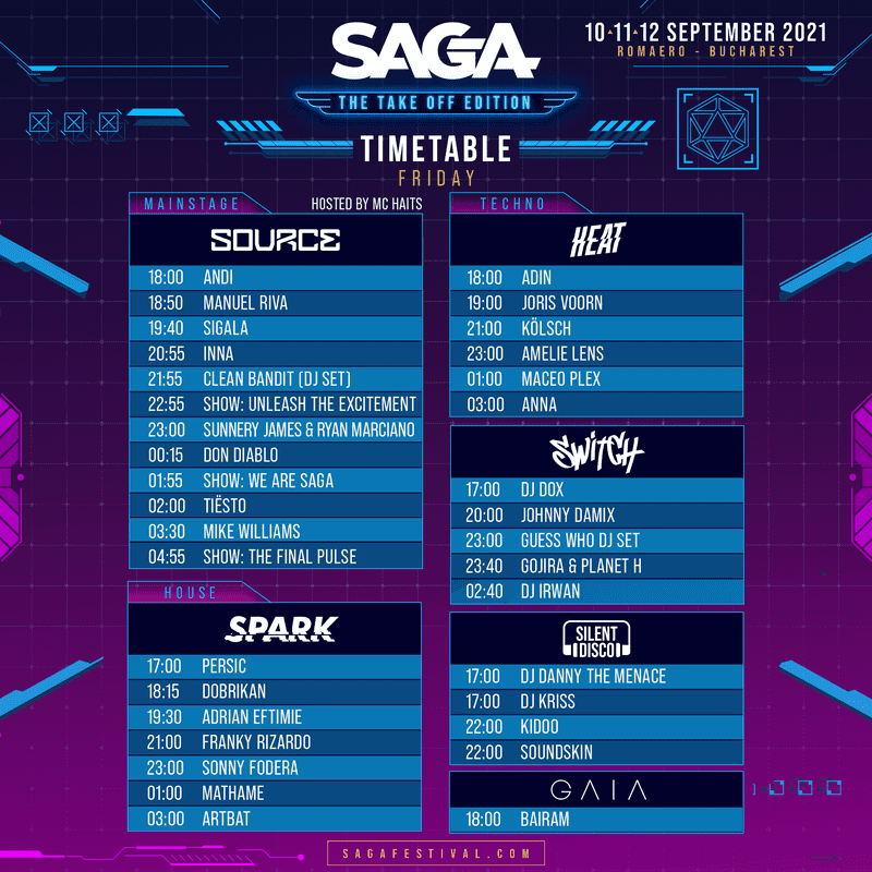 Program SAGA Vineri