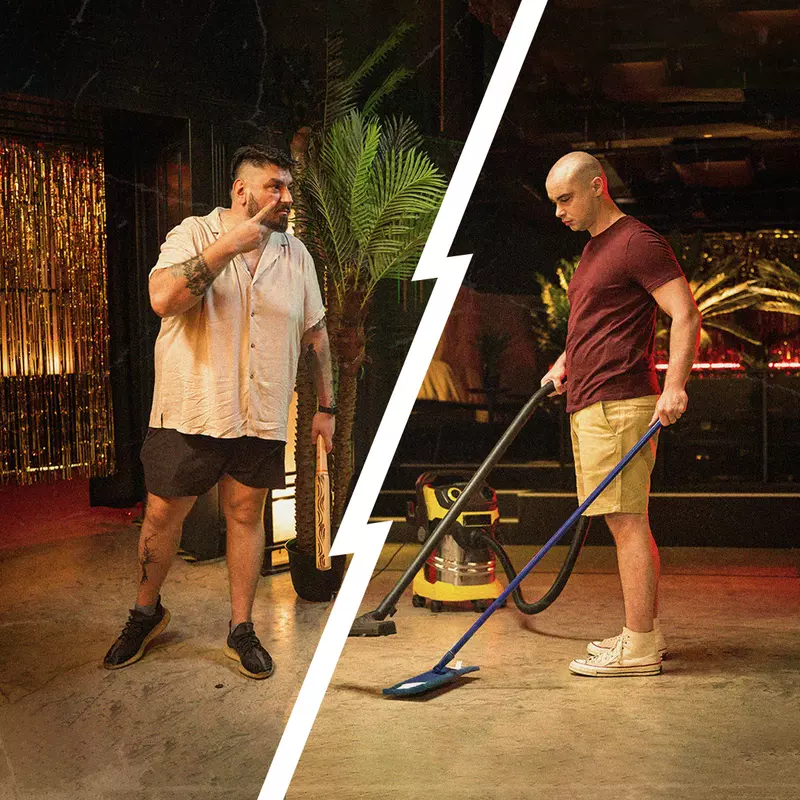 Klaus şi Barroso, noul proiect al creatorilor Taximetrişti. Primele imagini de la filmările peliculei cu Micutzu (1)