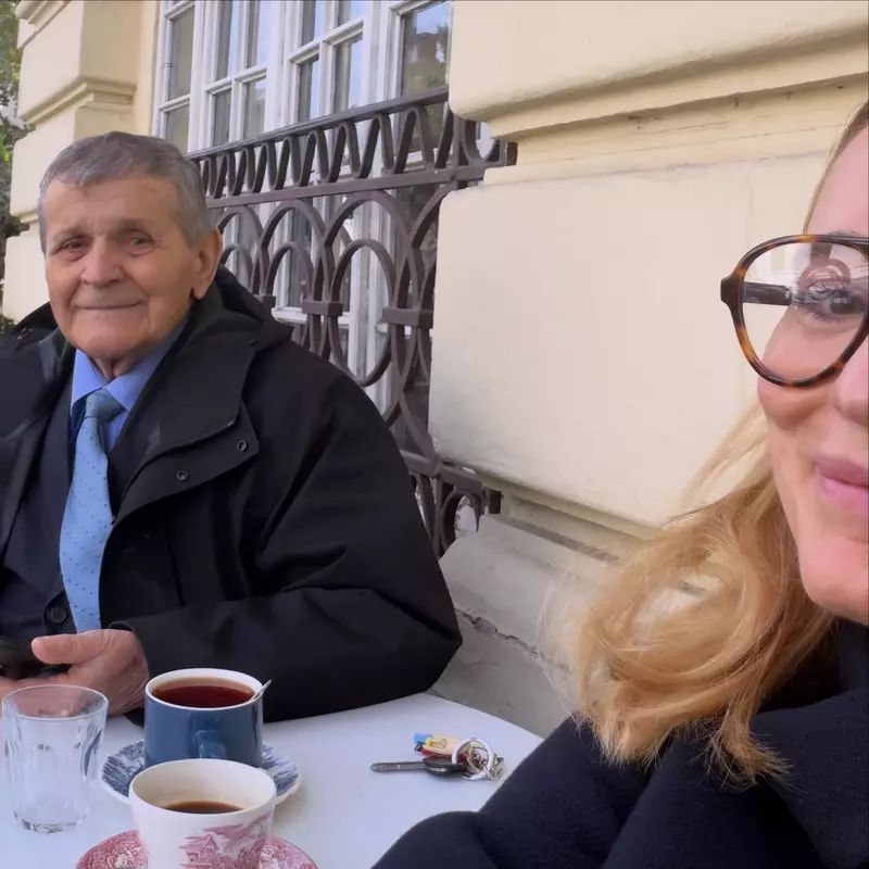 Andreea Esca si  tatal ei