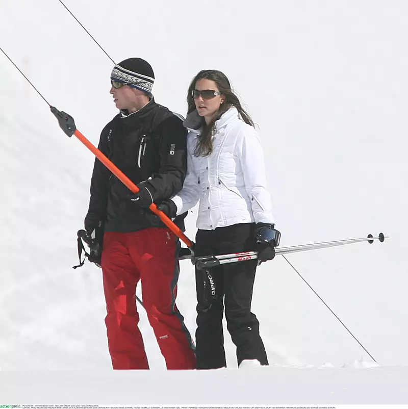 Prinz William und Kate Middleton beim Skifahren in Klosters
