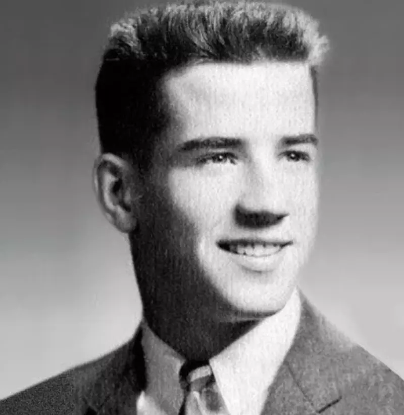 Joe Biden, președintele american, în tinerețe