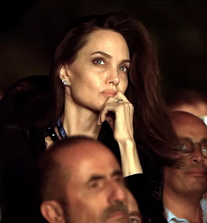 Angelina Jolie and her daughter Shiloh Jolie-Pitt attend the Maneskin’s concert for the world premiere of the „Loud Kids Tour” at the „Circo Massimo” in Rome.