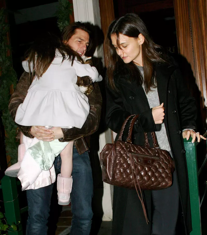 Tom Cruise with Katie Holmes and their daughter Suri in Manhattan, New York City – 19 December 2010