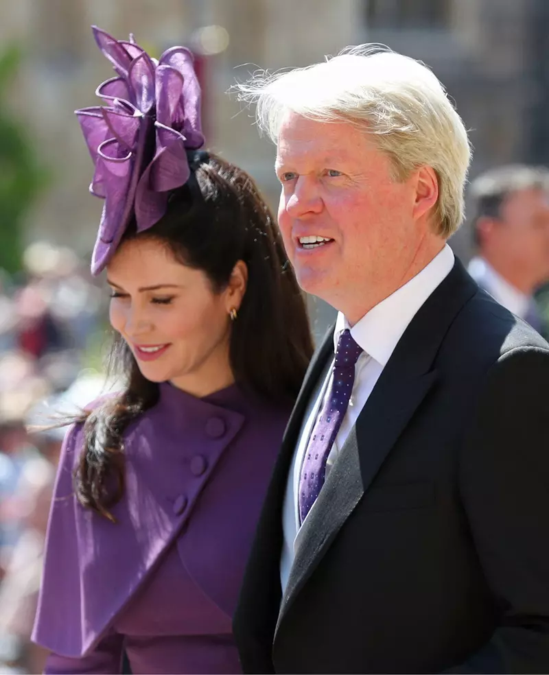 Contele Charles Spencer, fratele Prințesei Diana, și a treia lui soție, Karen Spencer, la nunta Prințului Harry cu Meghan Markle