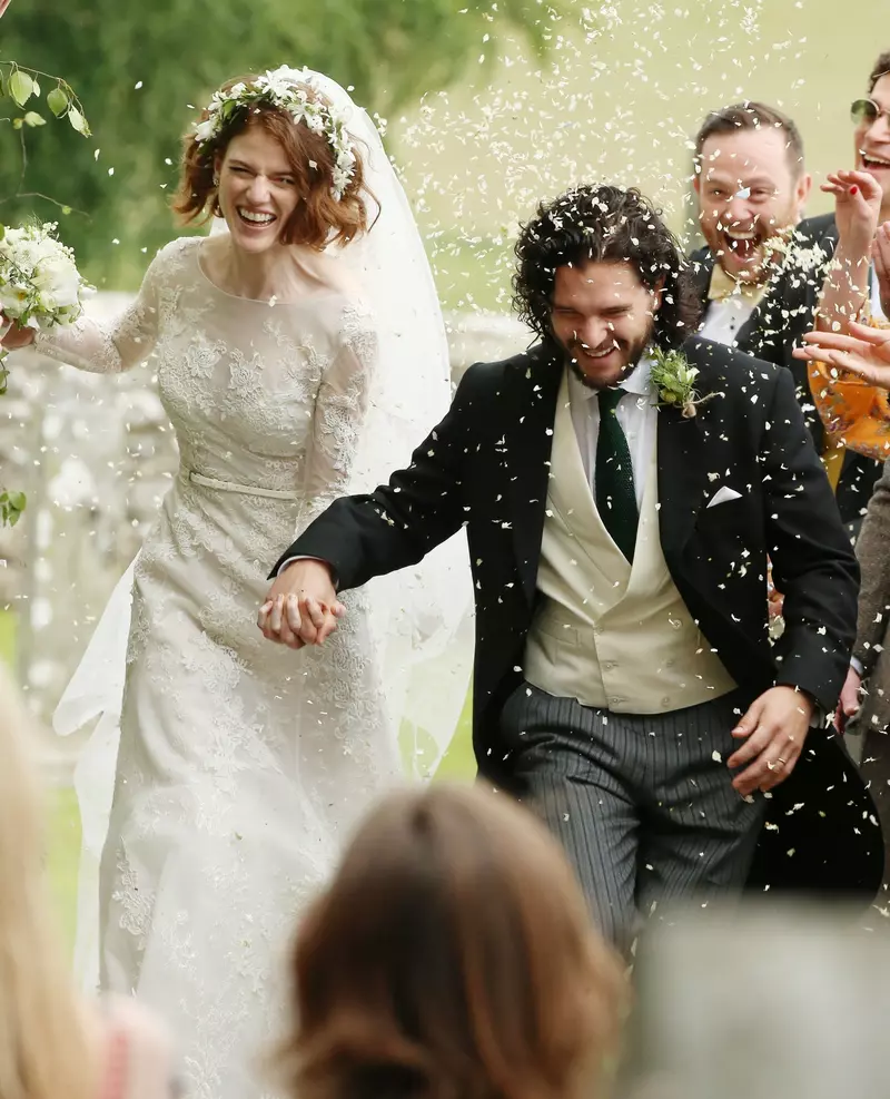 Primele imagini de la nunta lui Kit Harington cu Rose Leslie
