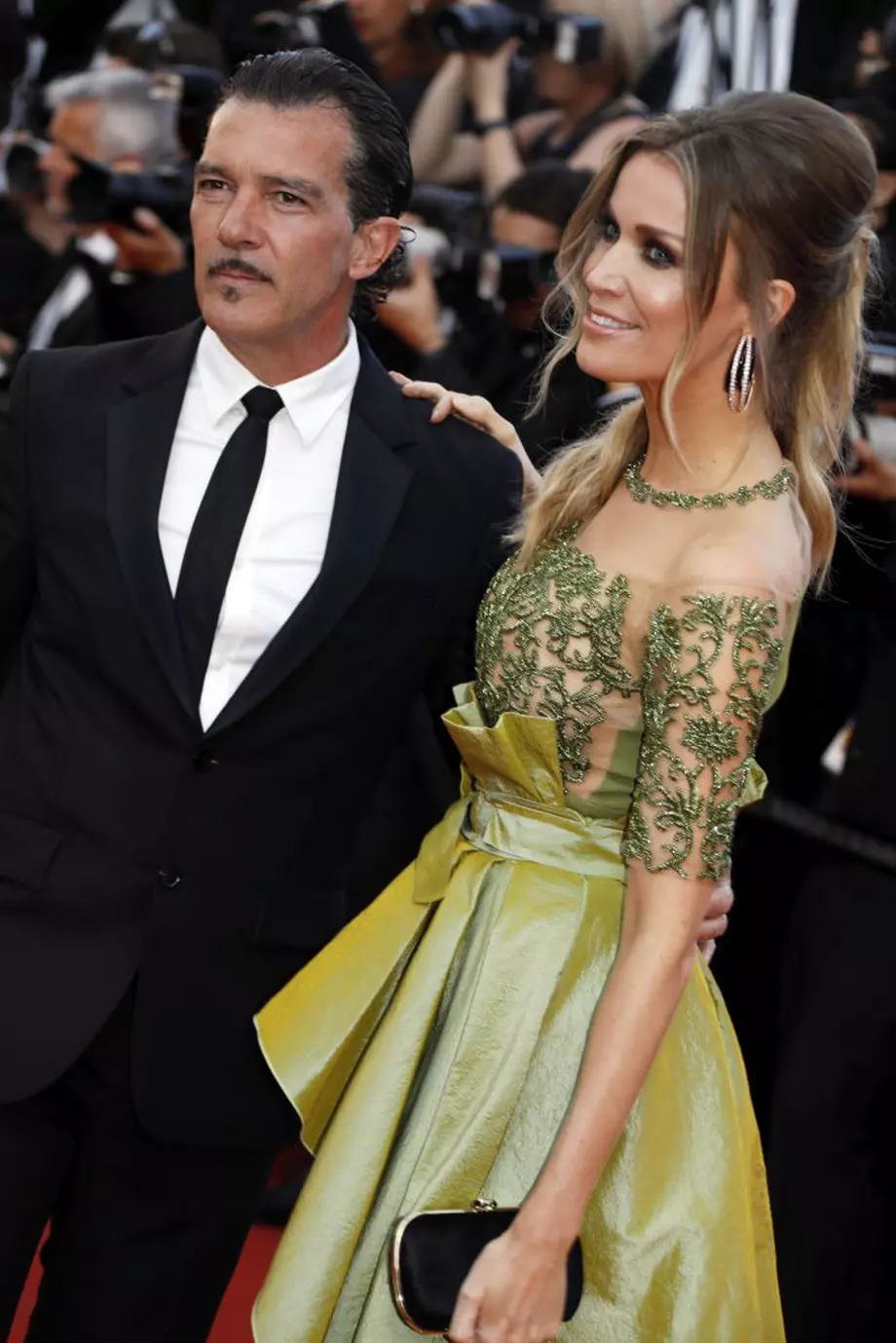 Antonio Banderas si iubita lui, Nicole Kimpel, la Festivalul de Film de la Cannes. Foto: Hepta