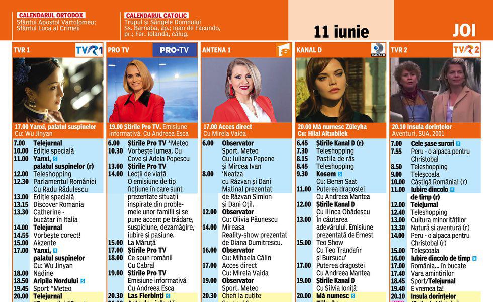 Programe Tv Pentru Vineri 17 Iulie Tvmania Ro