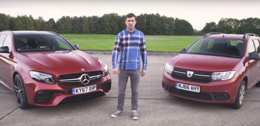 Mercedes-AMG E63 vs Dacia Logan MCV: cel mai ciudat comparativ – Video