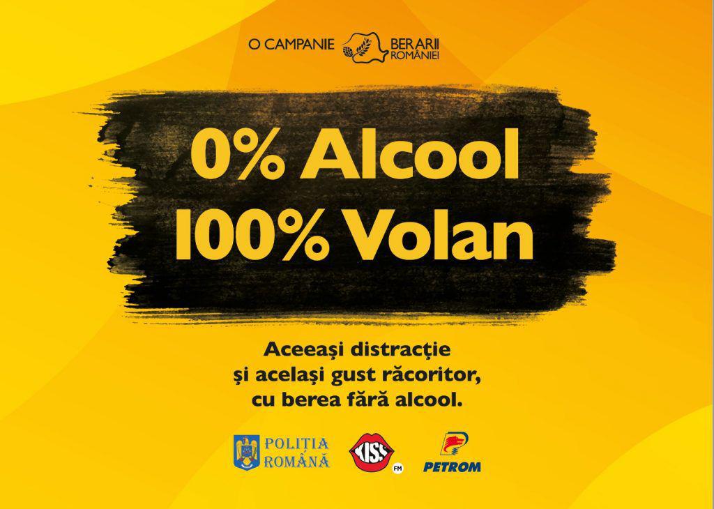 Fără alcool la volan! Sau 0% alcool și 100% volan, ca să spunem așa.