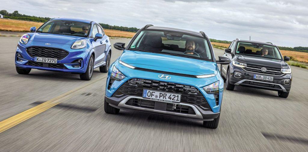 Hyundai Bayon versus Ford Puma și VW T-Cross: Trei “shoturi” pentru o dragoste mare?